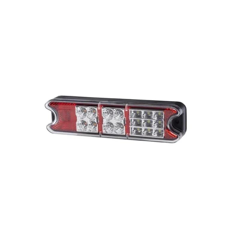 Wysoka jakość Lampa tylna LED, prostokątna, 10/30V, czerwona/żółta, przykręcana, 21 LED Hella ValueFit