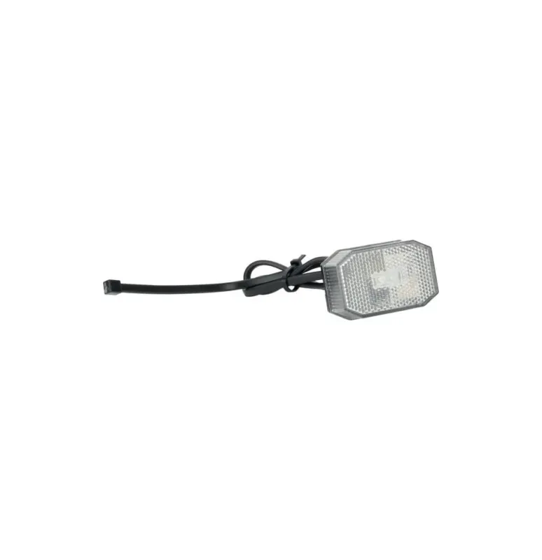 Lampa obrysowa LED, ośmiokątna 12V biała przykręcana 65x28x44 mm Aspöck Nowość
